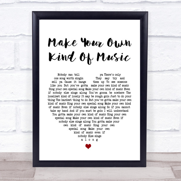 Mama Cass Elliot Make Your Own Kind Of Music Heart Song Lyric Quote Print