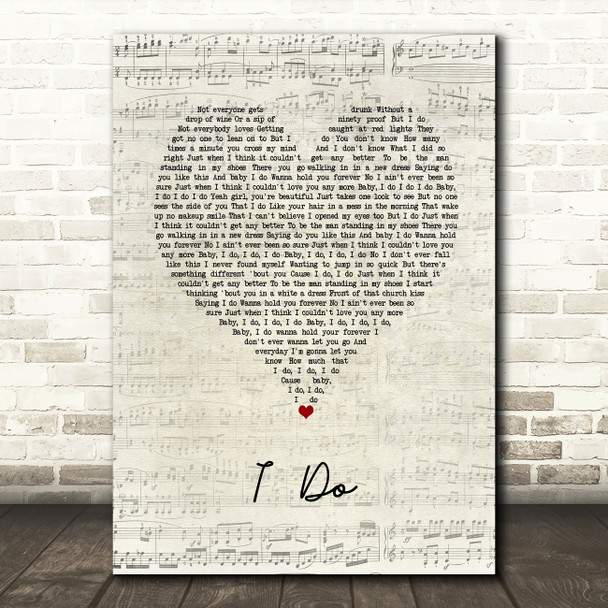 Morgan Evans I Do Script Heart Song Lyric Art Print