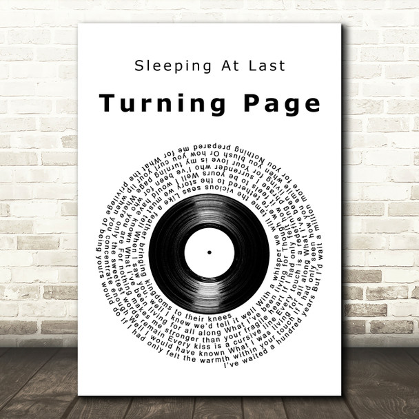 Sleeping At Last Turning Page Vinyl Record Decorative Wall Art Gift Song Lyric Print