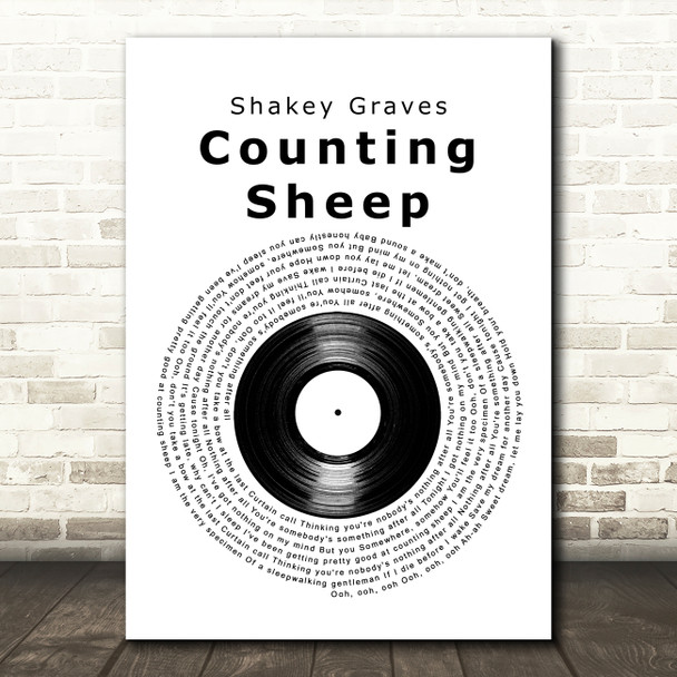 Shakey Graves Counting Sheep Vinyl Record Decorative Wall Art Gift Song Lyric Print