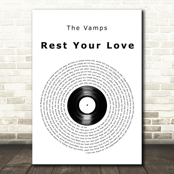 The Vamps Rest Your Love Vinyl Record Decorative Wall Art Gift Song Lyric Print