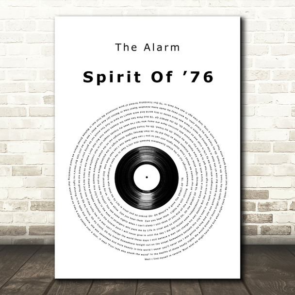 The Alarm Spirit Of 76 Vinyl Record Decorative Wall Art Gift Song Lyric Print