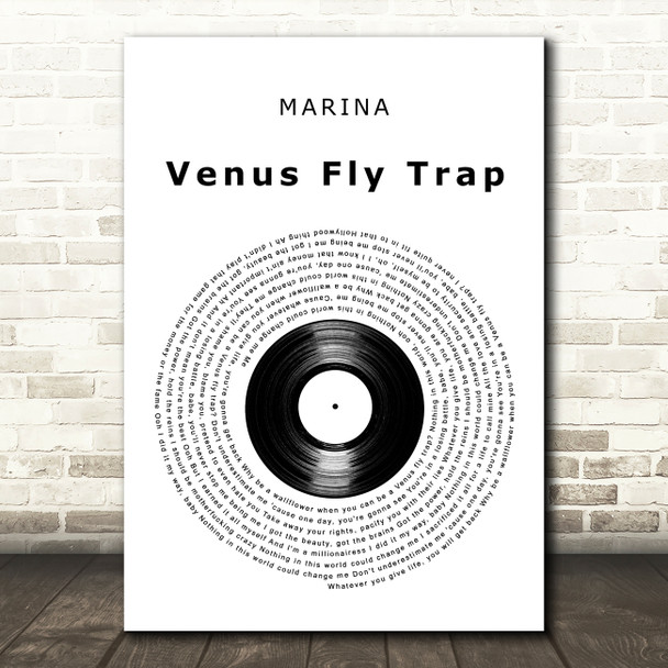 MARINA Venus Fly Trap Vinyl Record Decorative Wall Art Gift Song Lyric Print