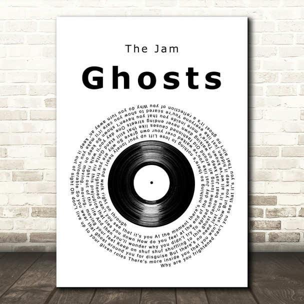 The Jam Ghosts Vinyl Record Decorative Wall Art Gift Song Lyric Print