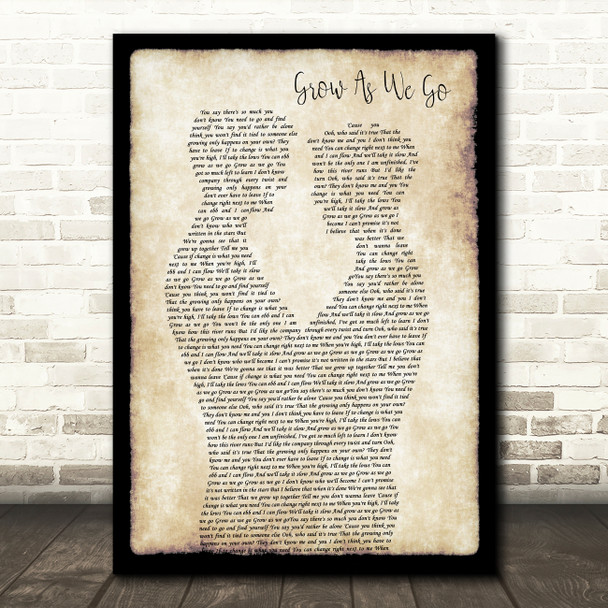 Ben Platt Grow As We Go Gay Couple Two Men Dancing Decorative Gift Song Lyric Print