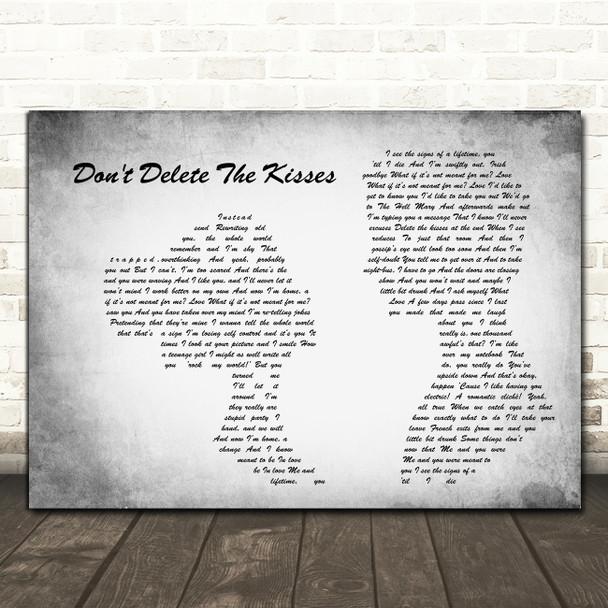 Wolf Alice Don't Delete The Kisses Man Lady Couple Grey Decorative Gift Song Lyric Print