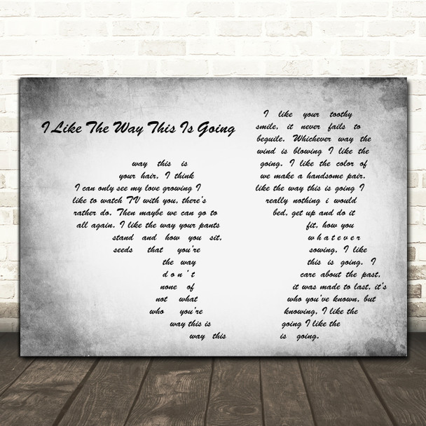 Eels I Like The Way This Is Going Man Lady Couple Grey Decorative Gift Song Lyric Print