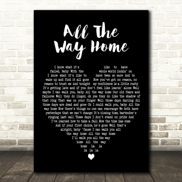 Southside Johnny & The Asbury Jukes All The Way Home Black Heart Wall Art Gift Song Lyric Print