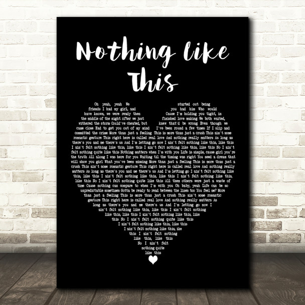 Blonde & Craig David Nothing Like This Black Heart Decorative Wall Art Gift Song Lyric Print