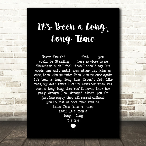 Harry James and His Orchestra Its Been a Long, Long Time Black Heart Song Lyric Print