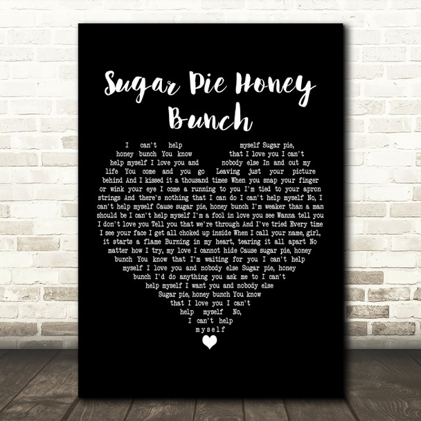 Kid Rock Sugar Pie Honey Bunch Black Heart Decorative Wall Art Gift Song Lyric Print