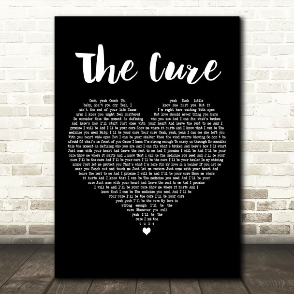 Jordin Sparks The Cure Black Heart Decorative Wall Art Gift Song Lyric Print