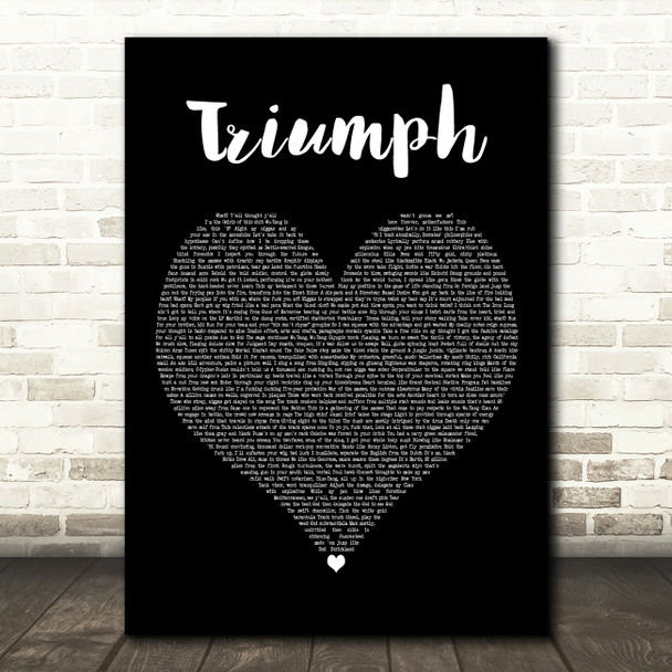 Wu-Tang Clan Triumph Black Heart Decorative Wall Art Gift Song Lyric Print