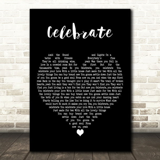 Levellers Celebrate Black Heart Decorative Wall Art Gift Song Lyric Print