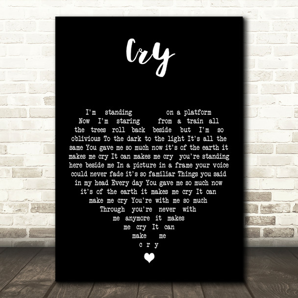 The Sundays Cry Black Heart Decorative Wall Art Gift Song Lyric Print