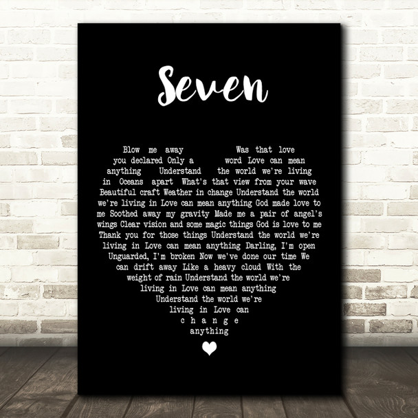 James Seven Black Heart Decorative Wall Art Gift Song Lyric Print