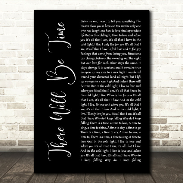 Mumford & Sons and Baaba Maal There Will Be Time Black Script Wall Art Song Lyric Print