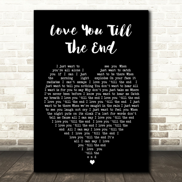 Love You 'Till The End The Pogues Black Heart Song Lyric Quote Print