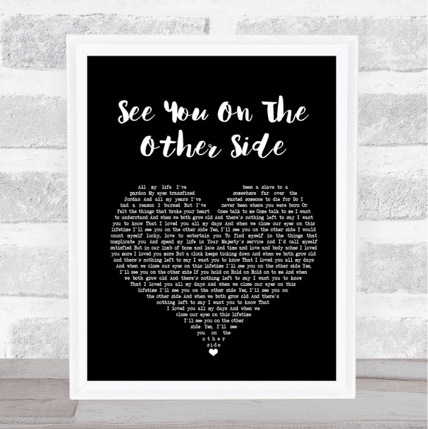 Brian Fallon See You On The Other Side Black Heart Song Lyric Quote Print