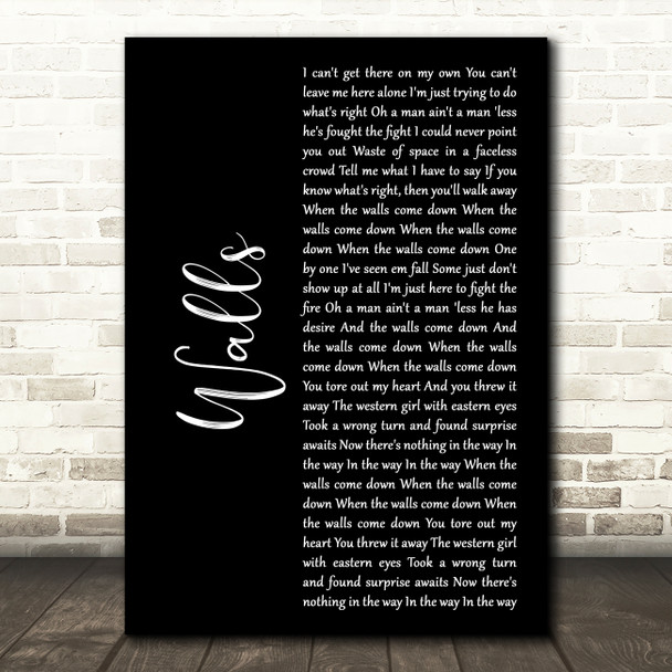 Kings Of Leon Walls Black Script Decorative Wall Art Gift Song Lyric Print