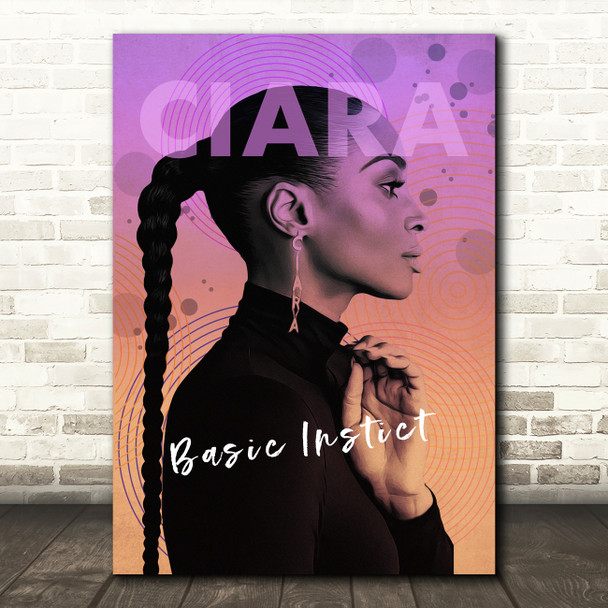 Ciara Basic Instinct Portrait Circle Music Song Lyric Wall Art Print