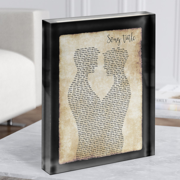 Gay Couple Two Men Dancing Any Song Lyric Acrylic Block