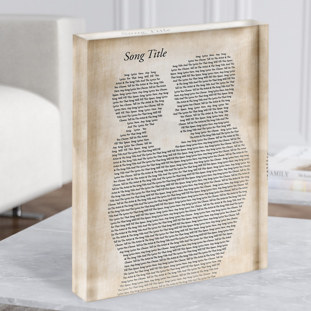Father & Child Any Song Lyric Acrylic Block