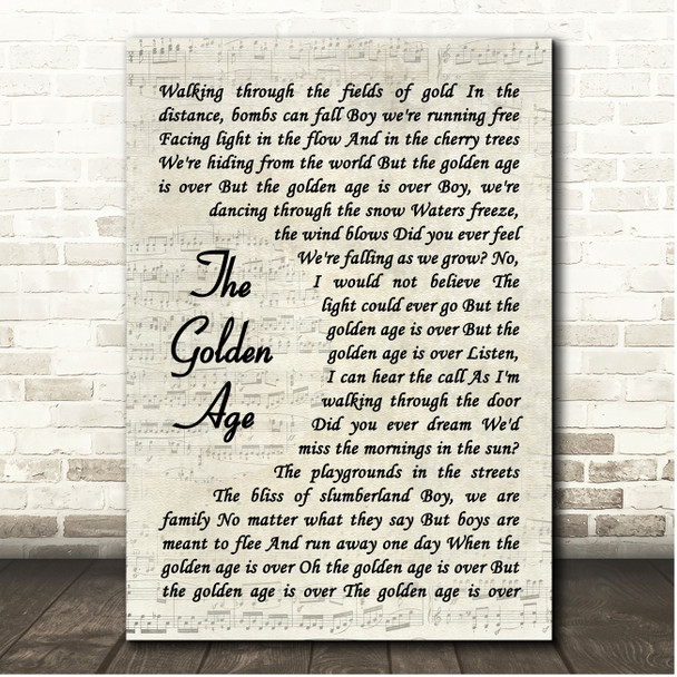 Woodkid The Golden Age Vintage Script Song Lyric Print