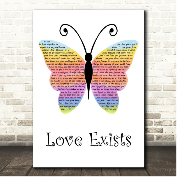 Amy Lee Love Exists Rainbow Butterfly Song Lyric Print