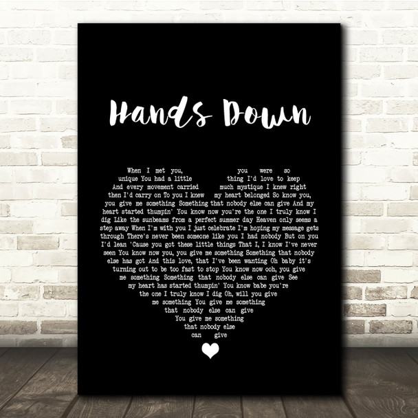 Dashboard Confessional Hands Down Black Heart Song Lyric Quote Print