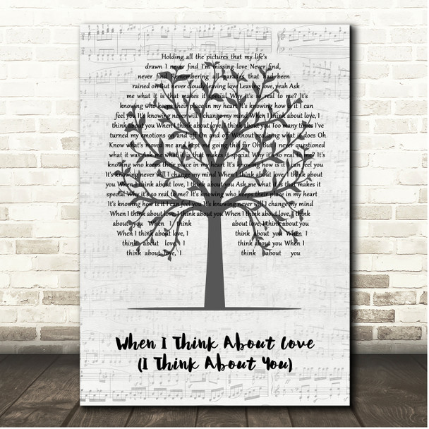 Elton John & P.M. Dawn When I Think About Love (I Think About You) Music Script Tree Song Lyric Print