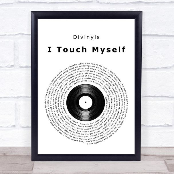 Divinyls I Touch Myself Vinyl Record Song Lyric Quote Print