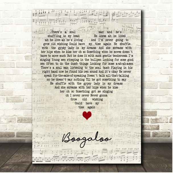 The Cat Empire Boogaloo Script Heart Song Lyric Print