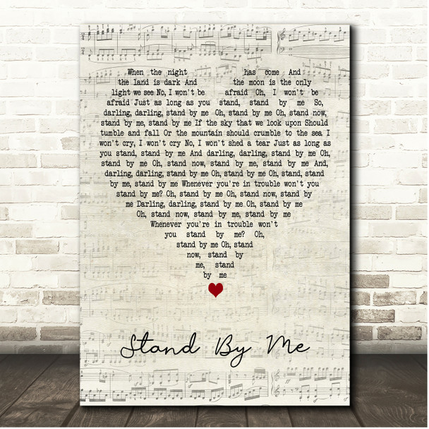 Florence + The Machine Stand By Me Script Heart Song Lyric Print