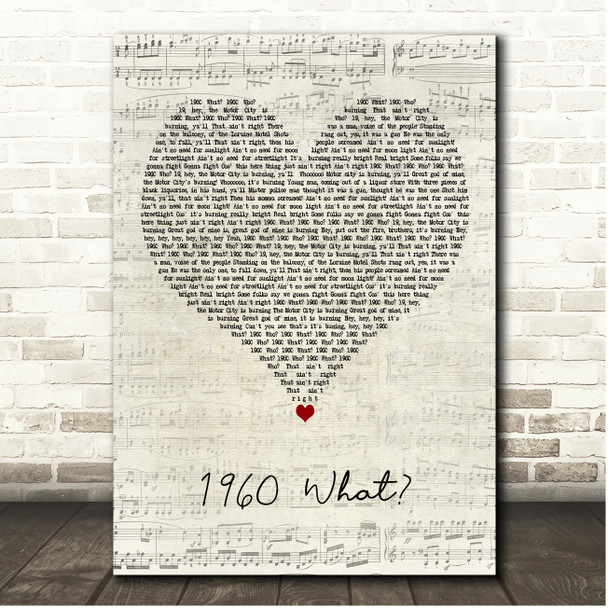 Gregory Porter 1960 What Script Heart Song Lyric Print