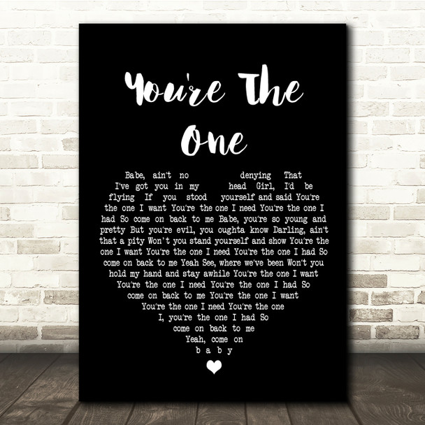 Greta Van Fleet You're The One Black Heart Song Lyric Quote Print