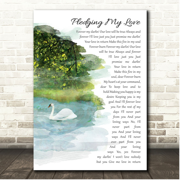 Diana Ross Pledging My Love Swan Lake Memorial Song Lyric Print