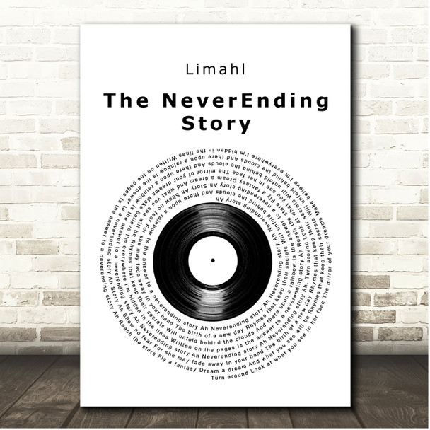 Limahl The NeverEnding Story Vinyl Record Song Lyric Print