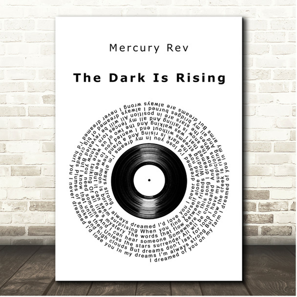 Mercury Rev The Dark Is Rising Vinyl Record Song Lyric Print