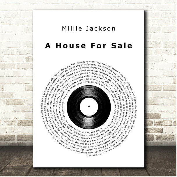 Millie Jackson A House For Sale Vinyl Record Song Lyric Print