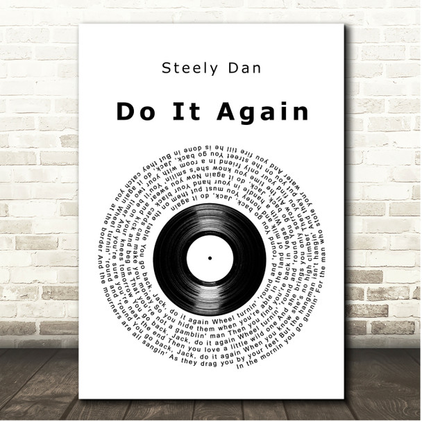 Steely Dan Do It Again Vinyl Record Song Lyric Print