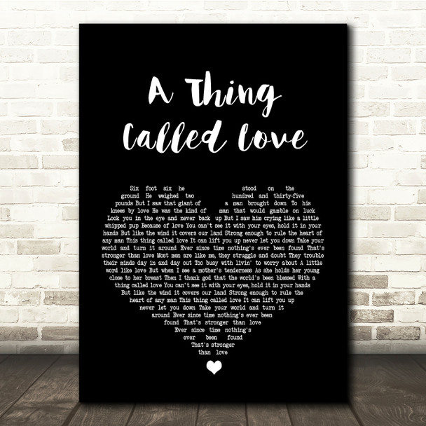 Johnny Cash A Thing Called Love Black Heart Song Lyric Quote Print