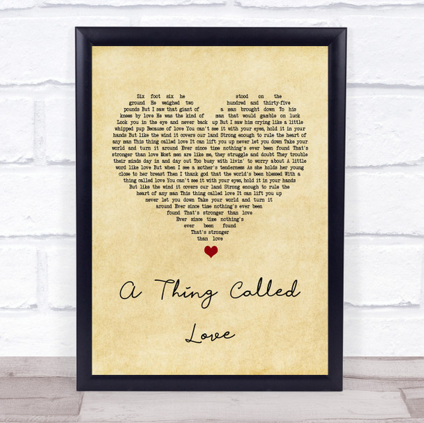 Johnny Cash A Thing Called Love Vintage Heart Song Lyric Quote Print