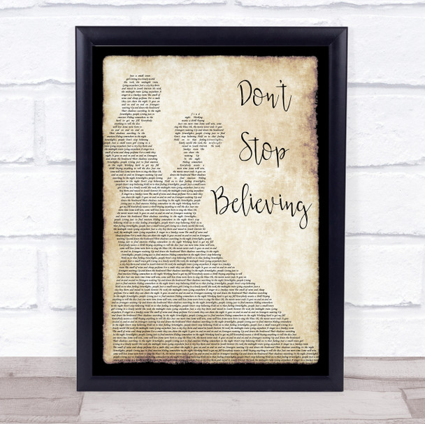 Journey Don't Stop Believing Man Lady Dancing Song Lyric Quote Print