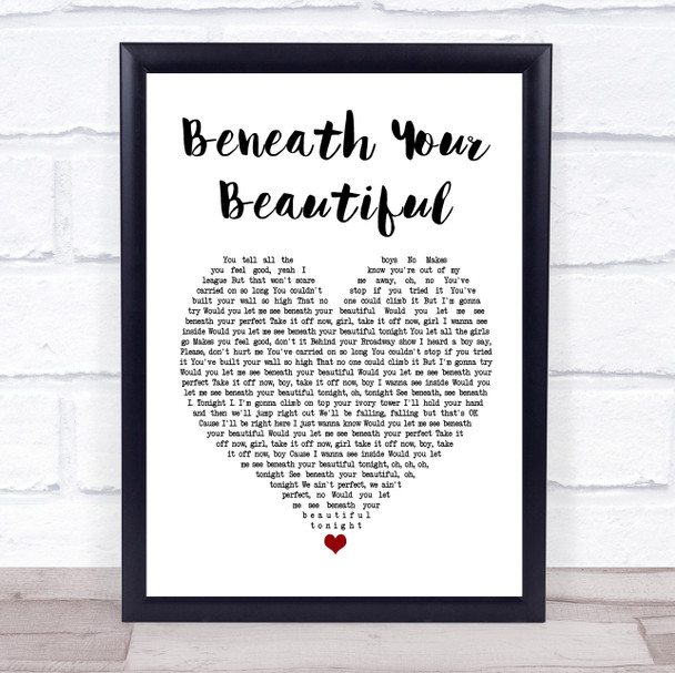 Labrinth Beneath Your Beautiful White Heart Song Lyric Quote Print