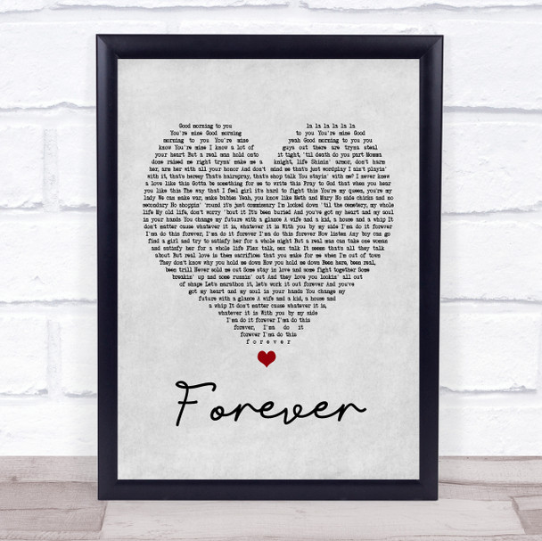 Lecrae Forever Grey Heart Song Lyric Quote Print