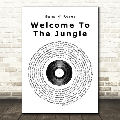 Welcome to the Jungle Lyrics Print Guns N Roses Inspired -  Norway