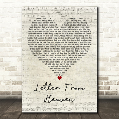 Tim Shetler Tim Shetler Letter from Heaven Script Heart Decorative Wall Art Gift ...