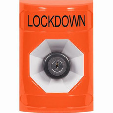 SS2503LD-EN STI Orange No Cover Key-to-Activate Stopper Station with LOCKDOWN Label English