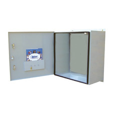 BW-124BP Mier NEMA Type 4 Outdoor 24" W x 24" H x 12" D Electrical Enclosure - Gray w/ Removable 22" W x 22" H Back-Panel